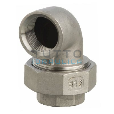 Bocchettone in Acciaio Inox AISI 316 Curvo FF 3/4"