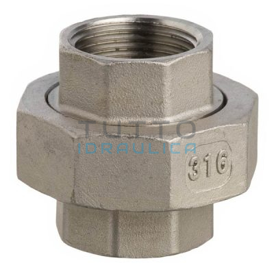 Bocchettone in Acciaio Inox AISI 316 Diritto FF 3/4"