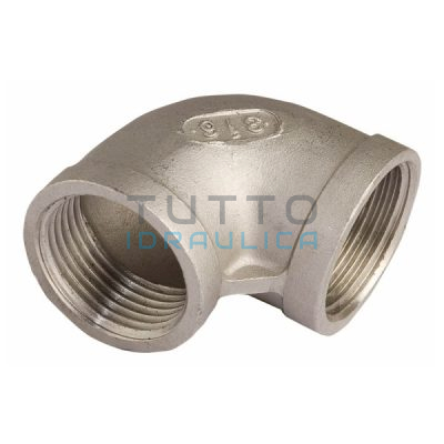Gomito in Acciaio Inox AISI 316 FF 1/4"