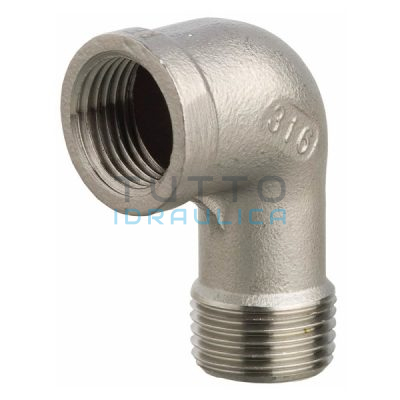 Gomito in Acciaio Inox AISI 316 MF 1/2"