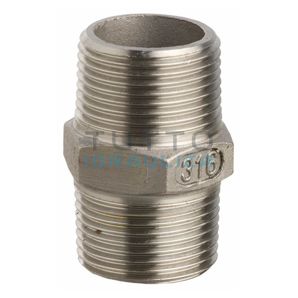 Nipplo in Acciaio Inox AISI 316 Maschio 1/4"