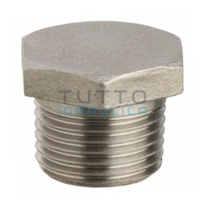 Tappo in Acciaio Inox AISI 316 Maschio 3/4"