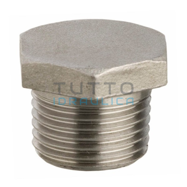 Tappo in Acciaio Inox AISI 316 Maschio 3/4"