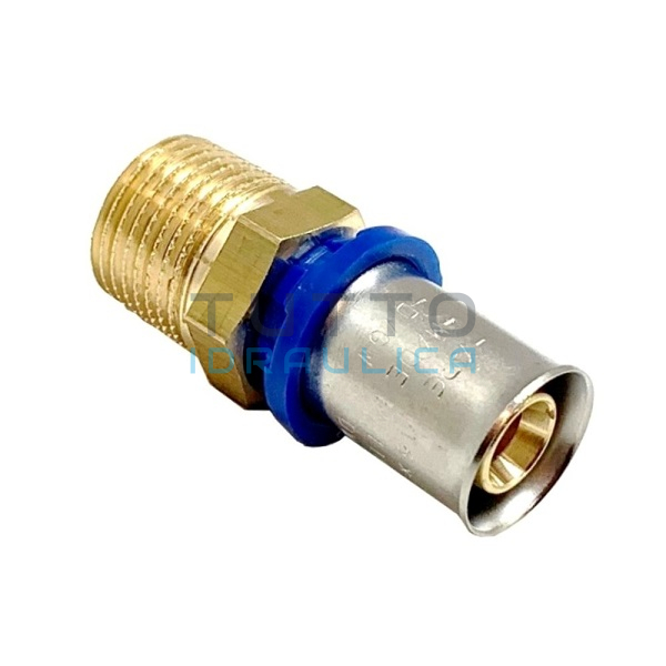 Raccordo a Pressare Diritto Maschio APE per Tubo Multistrato Diam. 16 x 1/2"