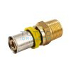 Raccordo a Pressare Diritto Maschio per Tubo GAS Multistrato Diam. 20 x 1/2"