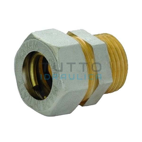 Raccordo a Stringere per Tubo Rame Diritto Maschio Diam. 16 x 3/4"