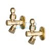 Rubinetti Sotto Lavabo Bronzati a Vitone con Filtro e Snodo Attacco 1/2"-10mm (Coppia)