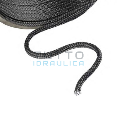 Treccia in Fibra di Vetro Thermorossi Tonda D. 5 mm Grafite "al Metro" | 60010336
