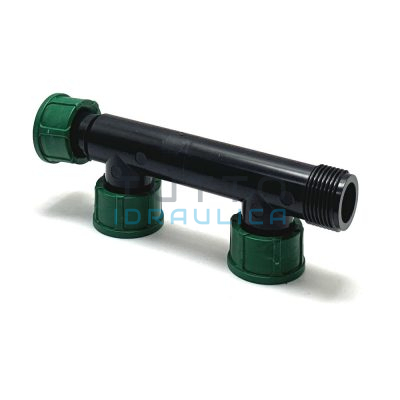 Collettore Irrigazione in PVC | IRRITEC | 1" | con 2 Uscite