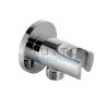 Presa Acqua 1/2" con Supporto Modello Lusso | Tonda | Cromo Lucido
