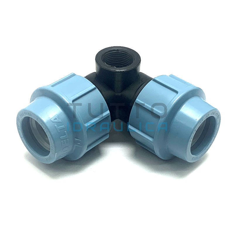 Gomito Uscita Laterale in PP Unidelta PN16 per Tubo in Polietilene Diam. 25 x 1/2" F