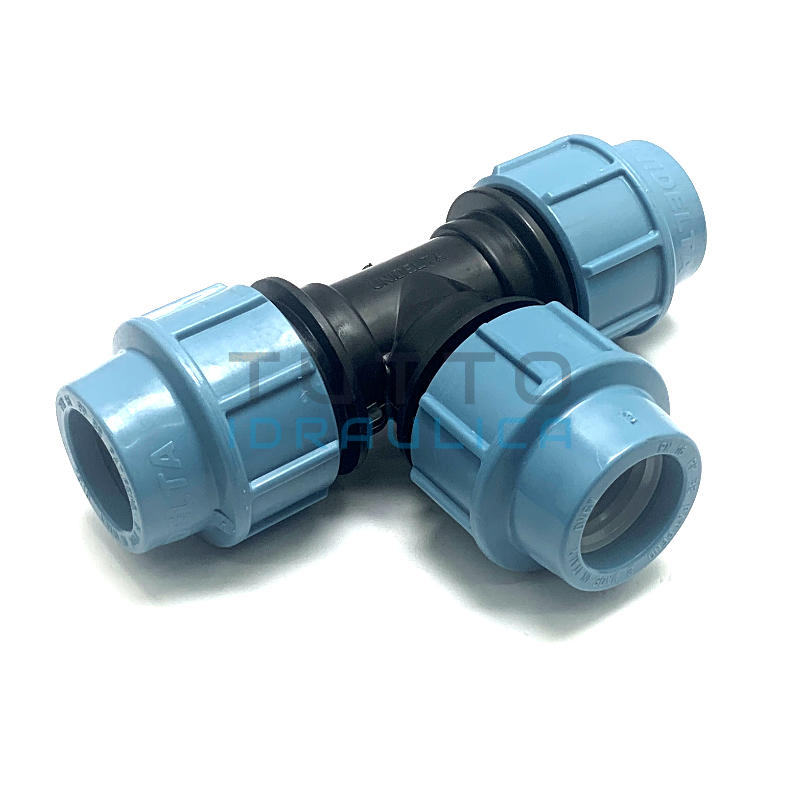 Tee in PP Unidelta PN16 per Tubo in Polietilene Diam. 20