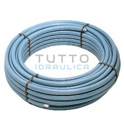 Rotolo Tubo Multistrato | UNIDELTA | 26x3 | mt.25 | Rivestito | BLU