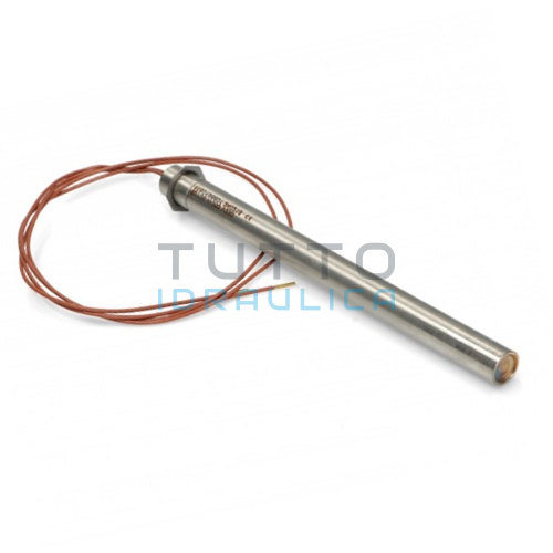 Resistenza Candeletta Stufe a Pellet | c/Flangia | Ø 12.5 | L.160mm | W.350 | Lungh.Tot. 170mm
