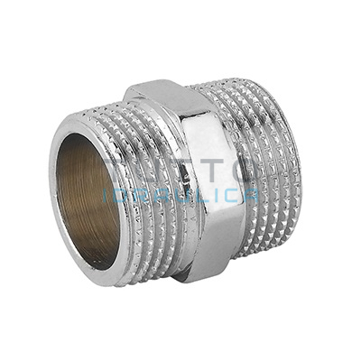 Nipplo Ottone Cromato Lucido Maschio 1/2"