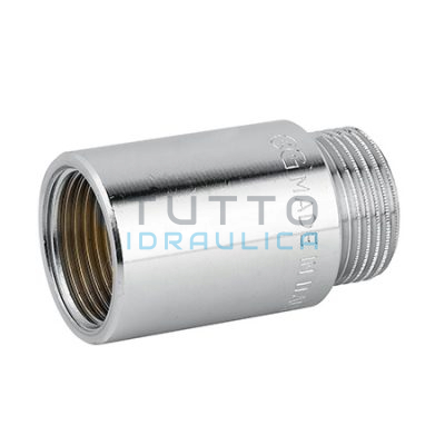 Prolunga Ottone Cromato Lucido MF 1/2" x 20 mm