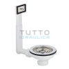 Piletta Lavello Basket con Troppo Pieno Rettangolare Diam. 1"1/2