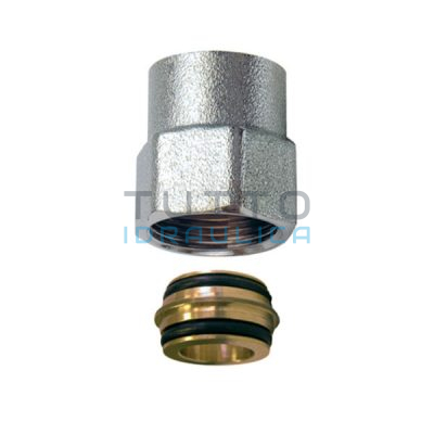 Raccordo FAR Cromato M 24x19 | Prolunga L.30mm | uscita 1/2" F. | 8870 30