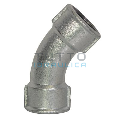 Curva Zincata Larga 45° FF 1"1/4