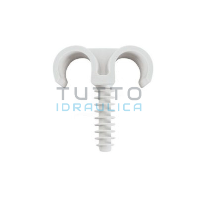Collare Fissatubo in Nylon a Percussione Doppio Diam. 18