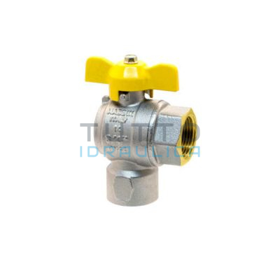 Valvola a Sfera GAS a Squadra con Farfalla FF 3/4"