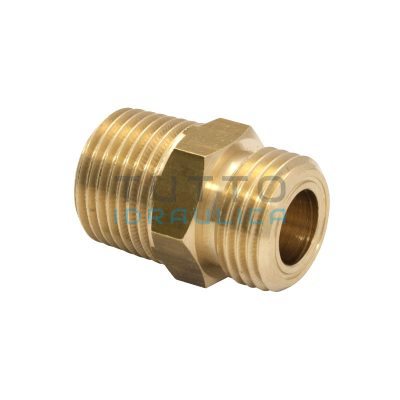 Nipplo in Ottone Passo Italia Destro-Sinistro 1/2" x 1/2"