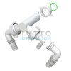 Attacco Lavatrice + Asciugatrice per Sifoni Incasso 2 Uscite Ø19/24 - Ø12