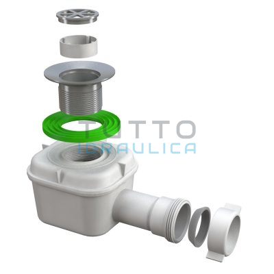 Piletta Doccia Sifonata Bonomini SPLASH con Flangia Ottone Foro Ø 60 mm
