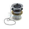 Piletta Lavabo-Bidet in Ottone Cromato STP Diam. 1"