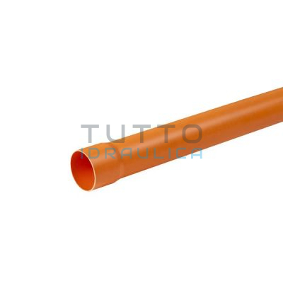 Tubo Scarico Arancio PVC | Mt.1 | Diam. 80