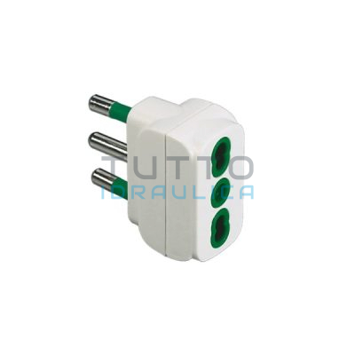 Adattatore Bipasso 2 Poli + T 16A