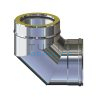 Curva Acciaio Inox | Doppia Parete | 90° | Diam. 80