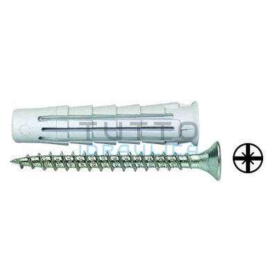 Tasselli in Nylon Elematic con Vite  Ø8 x 40 mm (Pz. 50)