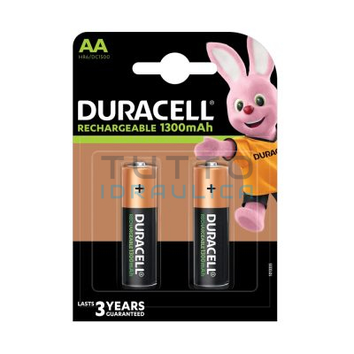 Batterie Pile Ricaricabili DURACELL Pz.2 | Stilo AA