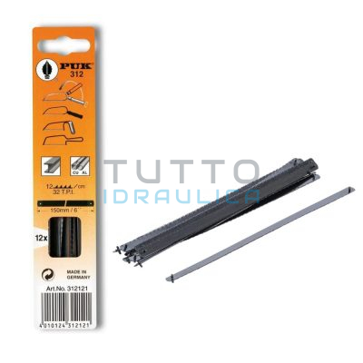 Lama di Ricambio Universale PUK per Archetto | L.150 mm - 32 TPI | Pz.12