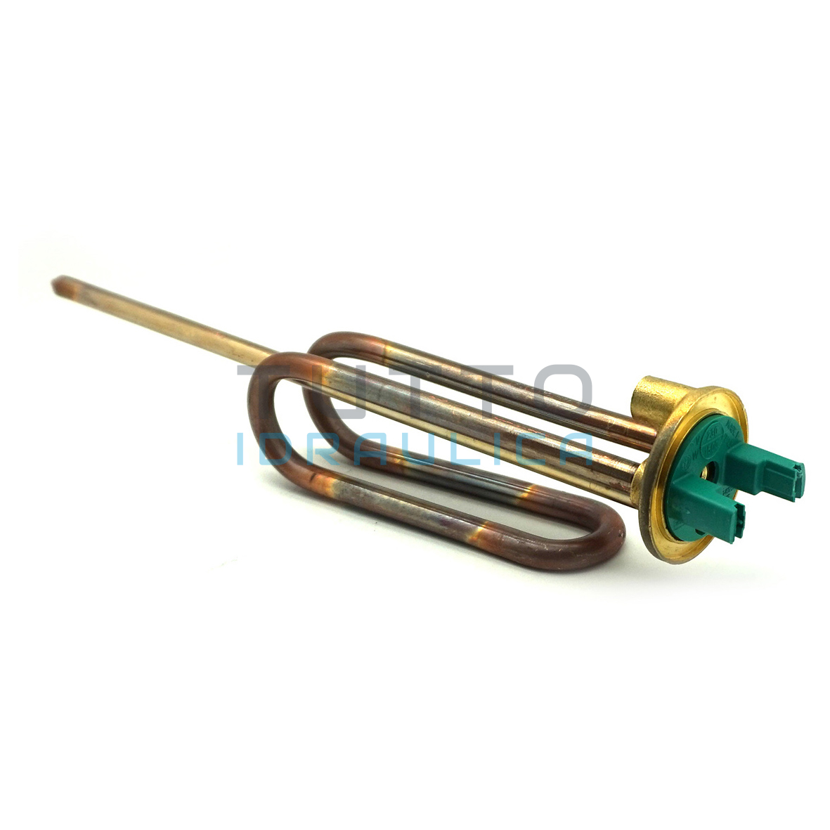 Resistenza Scaldabagno Curva Faston Corti con porta Anodo M6 | W.1200