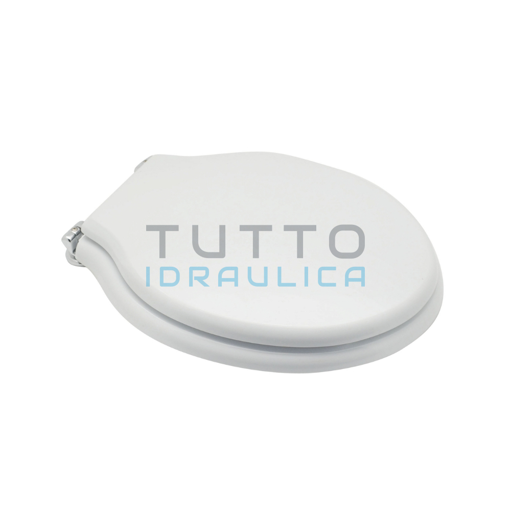 Sedile WC per Vaso in Ceramica | Forma 2 | Cerniere Tipo A | Lungh. 39-44 cm | Largh. 36 cm