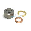 Kit Montaggio Flessibile Uniroll | Dado Inox + Anello + Guancetta | Diam. 1/2"