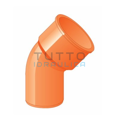 Curva Arancio PVC 45° MF Diam. 50