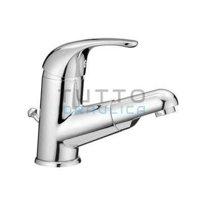 Miscelatore Lavabo PORTA&BINI con Doccetta Estraibile | Cromo