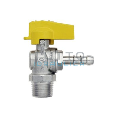 Rubinetto Gas a Squadra Portagomma M.1/2" x 9 GPL