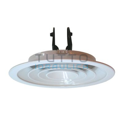 Diffusore Circolare Con Serranda Coni Fissi | Bianco Ral 9016 | Attacco Diam.200