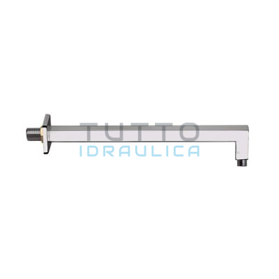 Braccio Doccia MINIMAL Quadro in Ottone Cromato cm.40
