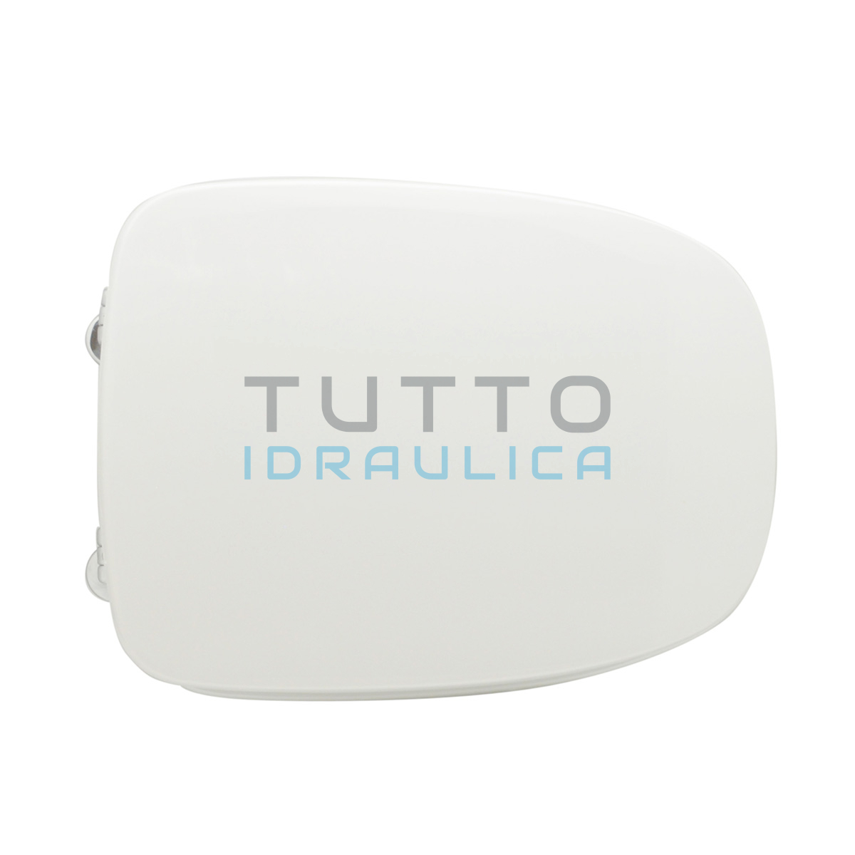 Sedile WC per Vaso in Ceramica | Forma 3 | Cerniere Tipo C | Lungh. 46,5 cm | Largh. 35,5 cm