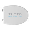 Sedile WC per Vaso in Ceramica | Forma 1 | Cerniere Tipo A | Lungh. 47 cm | Largh. 34 cm