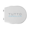 Sedile WC per Vaso in Ceramica | Forma 10 | Cerniere Tipo C | Lungh. 47 cm | Largh. 35,8 cm