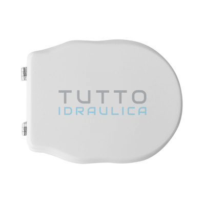 Sedile WC per Vaso in Ceramica | Forma 10 | Cerniere Tipo C | Lungh. 47 cm | Largh. 35,8 cm