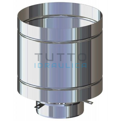 Cappello Antivento a Botte Acciaio Inox 304 Mono Parete Diam. 250