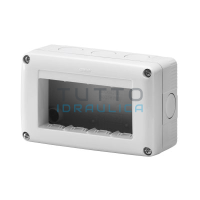GW27004 | Contenitore a Parete GEWISS | System | IP40 | Grigio | 4 Posti