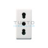 GW20203 | Presa Bipasso GEWISS | System | 10/16A | Bianco